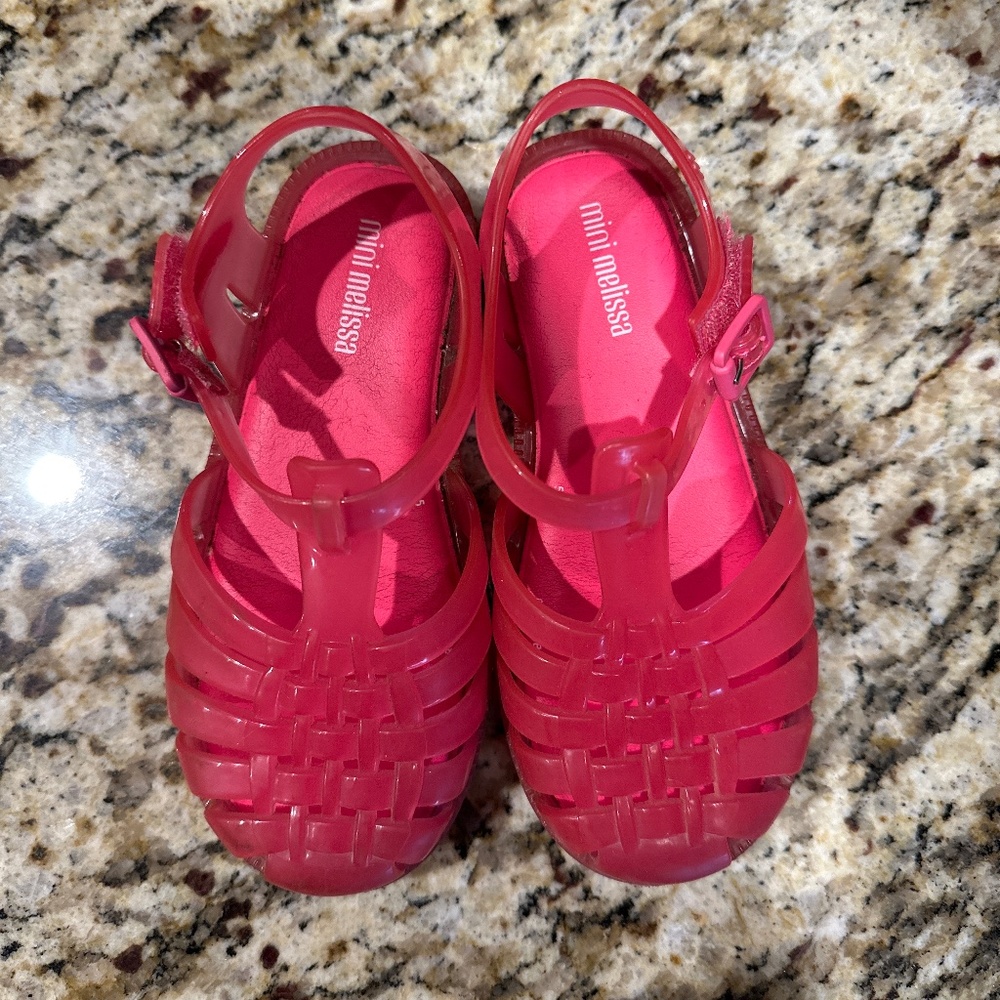 Hot Pink Jelly Shoes Mini Melissa